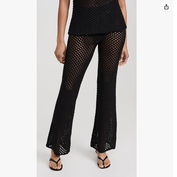 MINKPINK swim coverup Gayla Crochet Top & pants 2 piece set - Picture 2 of 9